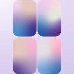 A purple and pink background with three square shapes iphone widgets, custom home screen, pastel design, app layout