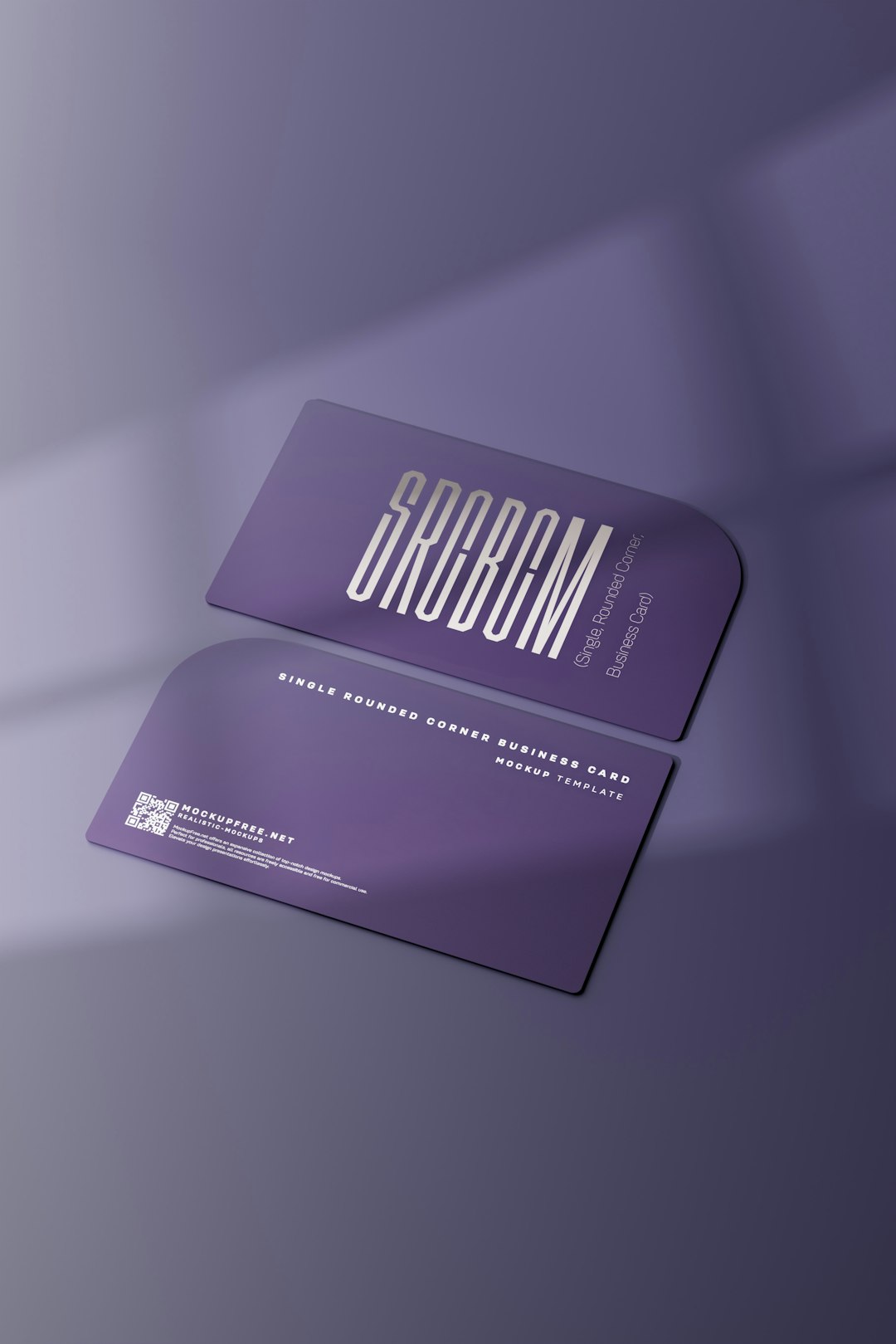 a purple business card with the word problem on it minimal business card layout, readable typography, contact details