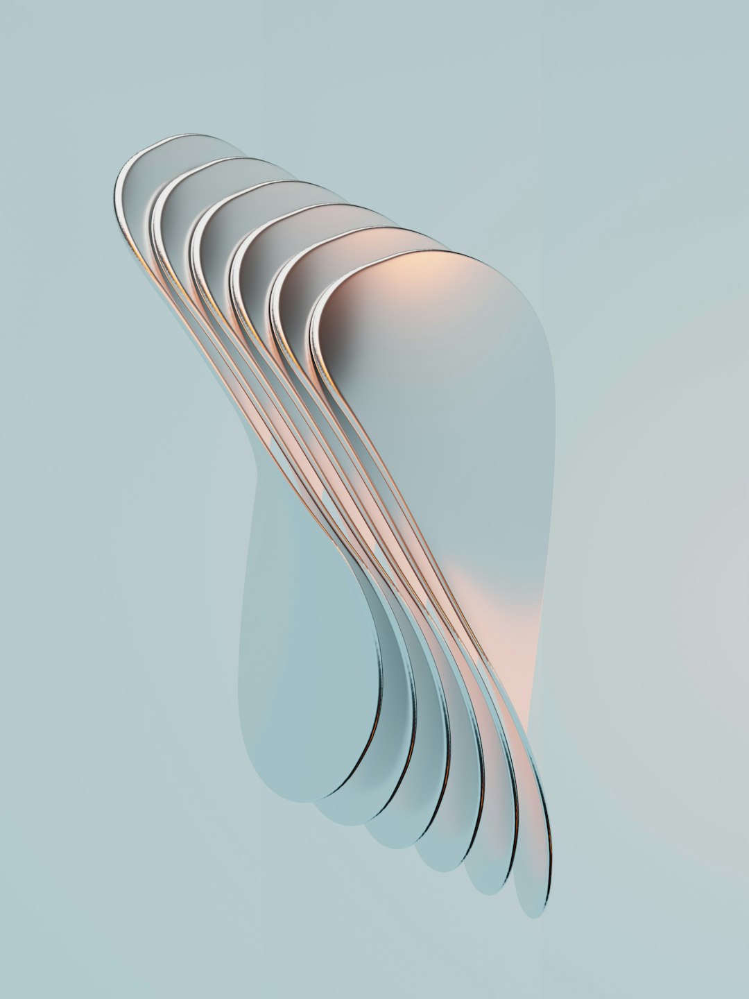 a stack of white plates sitting on top of a blue surface minimal logo, neutral colors, clean typography, white space