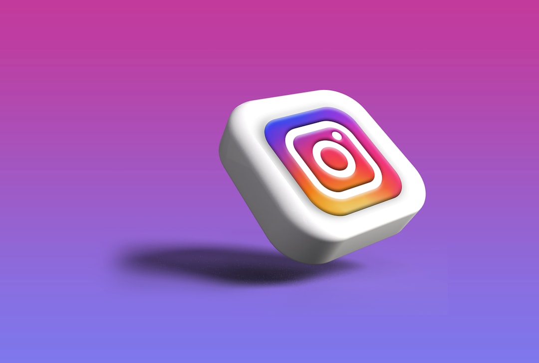 a white cube with a colorful instagram logo on it 3d social icons, colorful buttons, mobile interface