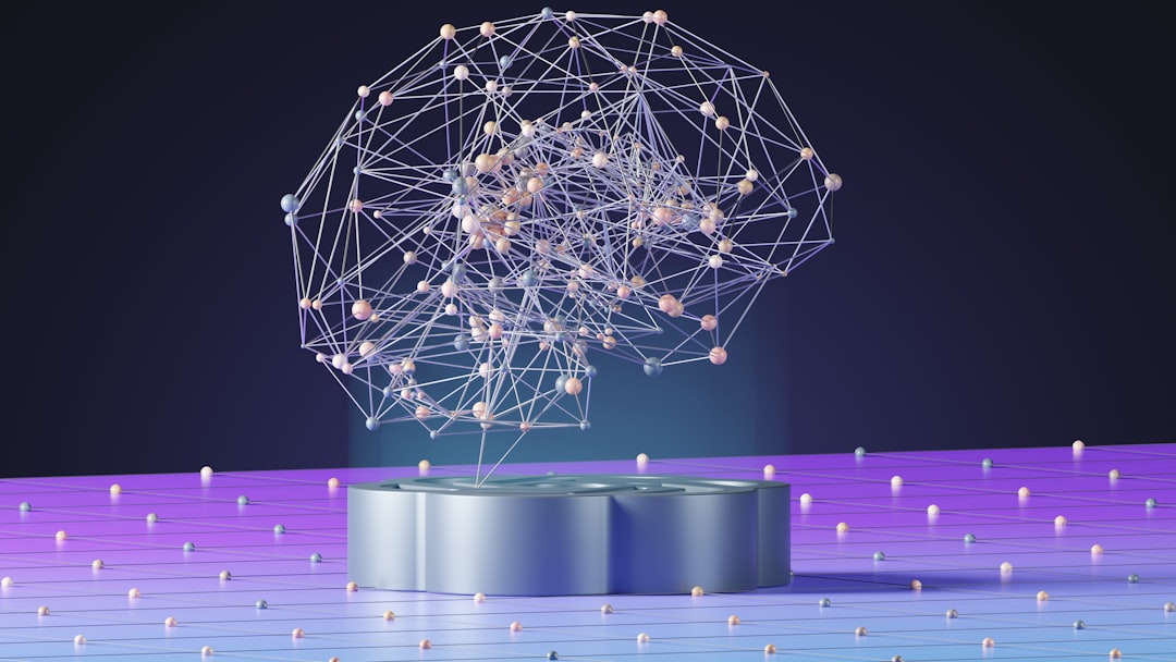 an abstract image of a sphere with dots and lines machine learning models, neural network, data science, artificial intelligence