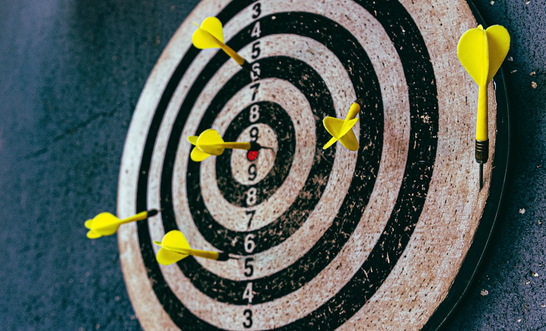 black and yellow round logo target board, email data, lead accuracy, sales success
