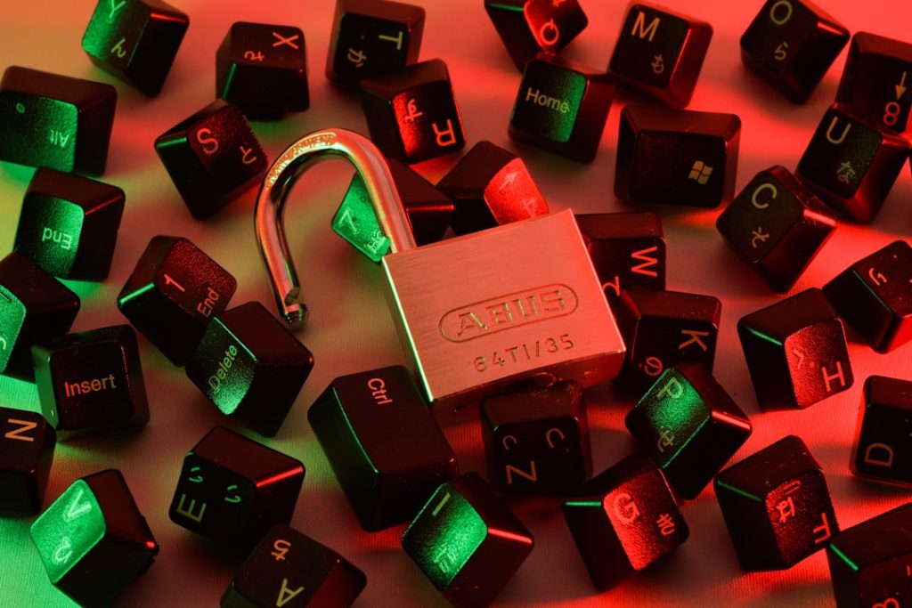 red and black love lock cybersecurity review, compliance checklist, data protection