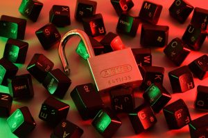 red and black love lock cybersecurity review, compliance checklist, data protection