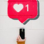 red and white love wall decor customer photos, social proof, instagram wall