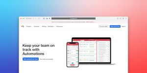 a computer screen with a phone and a tablet agency team, client websites, maintenance workflow, support tickets