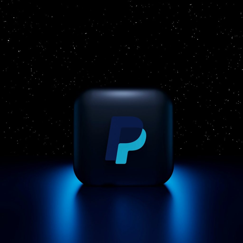 a rectangular object with a screen paypal orders, automation workflow, ecommerce analytics