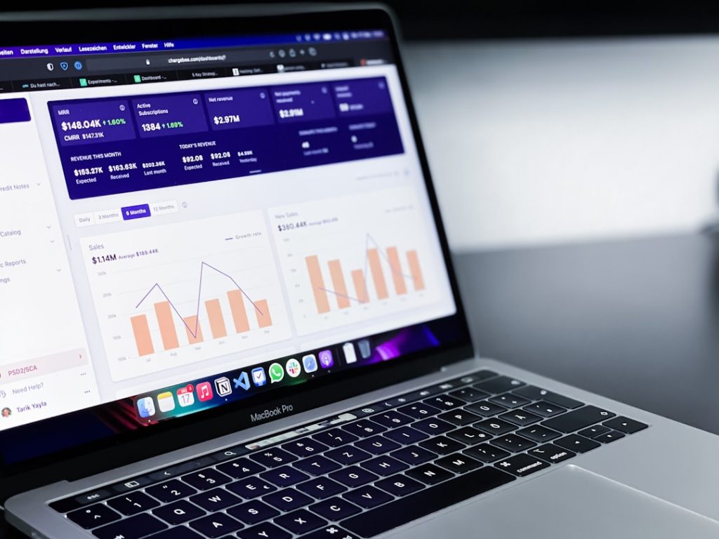 black and silver laptop computer admin dashboard, ecommerce analytics, order management