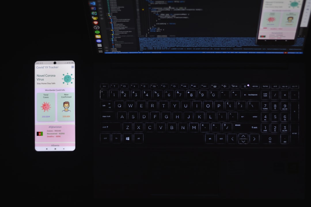 black and silver laptop computer mobile app builder, flutter interface, app development workflow