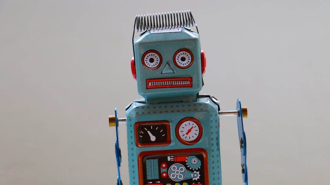 blue plastic robot toy xml code, language tags, friendly robot