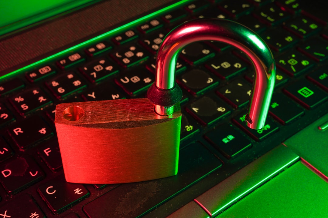 red padlock on black computer keyboard cybersecurity dashboard, laptop protection, safe software
