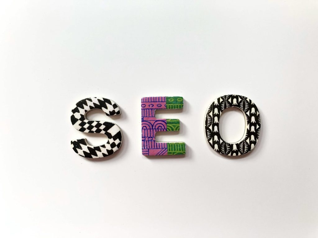 The letters S, E, and O with patterned surfaces on a white background url redirects, seo checklist, website planning