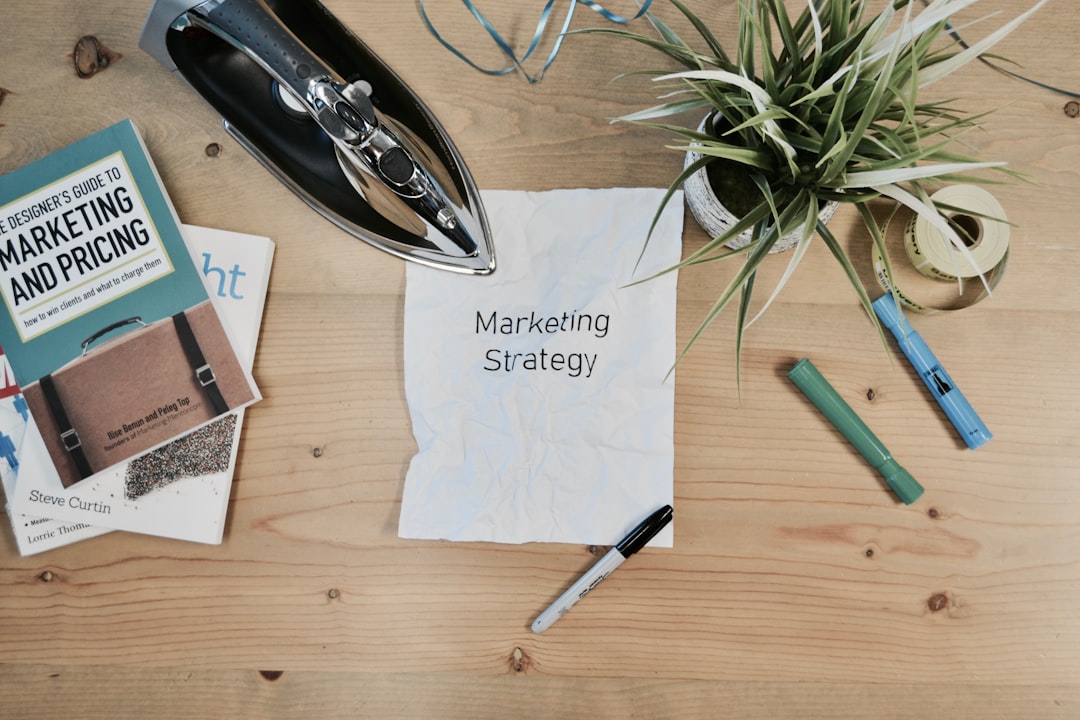 white printing paper with Marketing Strategy text expert interview, strategy notes, professional writing
