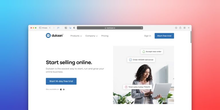 a computer screen with a woman looking at a laptop sales chat, website visitor, online support, friendly agent