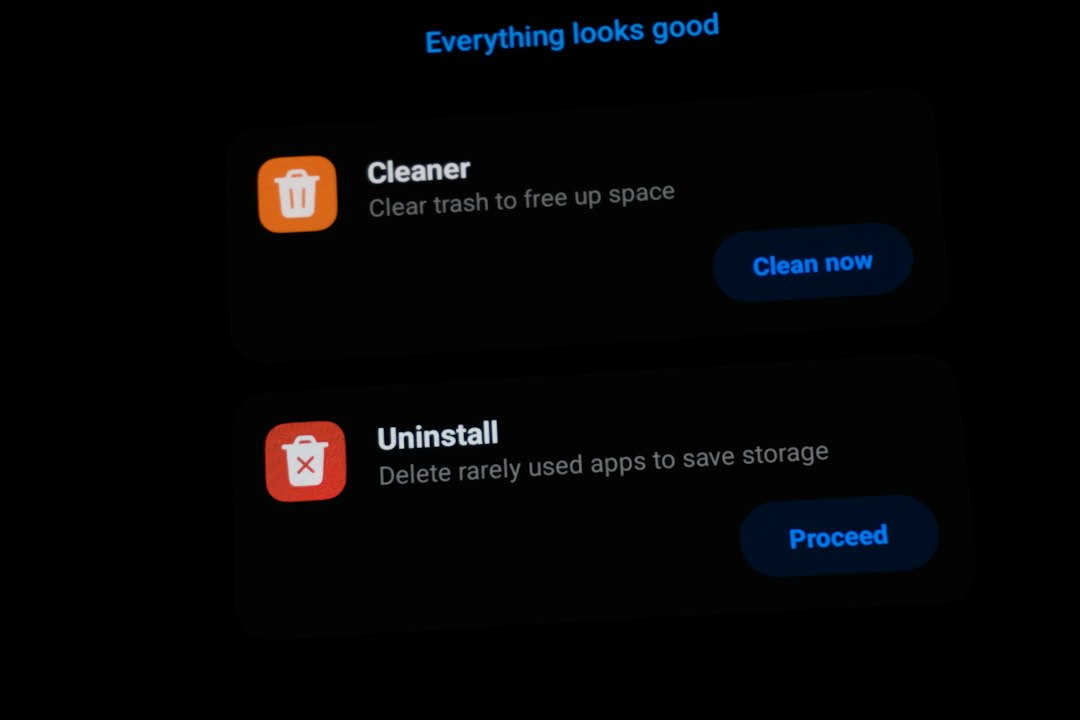 App cleaner and uninstaller options on dark background iphone document export, pdf settings, files app