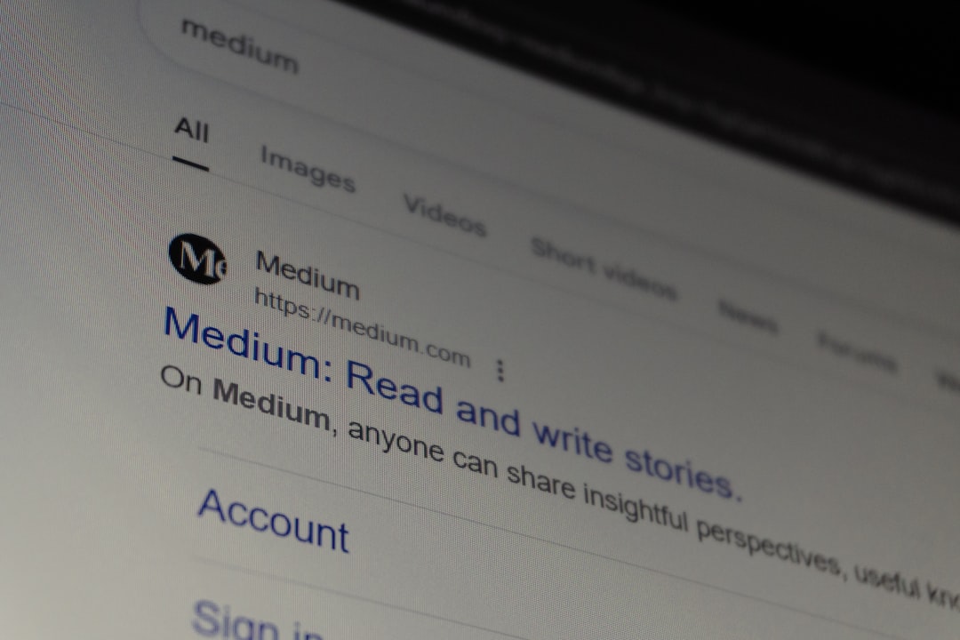 Screenshot of the medium website search results page backlink profile, anchor text, spam links