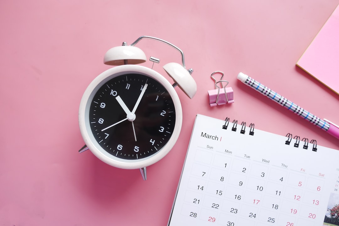 white and pink analog alarm clock content calendar, search intent, editorial planning
