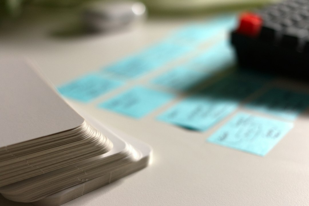 a close-up of a calculator note cards, linked ideas, mobile research, digital notes