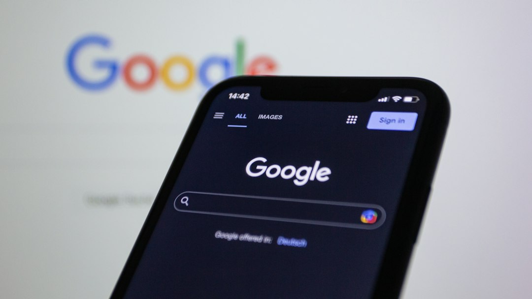 a close up of a cell phone with the google logo in the background google business profile, customer reviews, home repair search