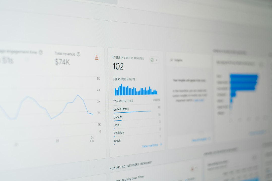 a computer screen with a bunch of data on it email analytics, open rate chart, subscriber growth