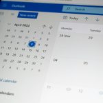 a computer screen with a calendar on it digital assistant dashboard, calendar tasks, email automation