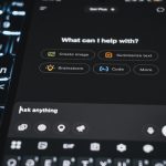 A smartphone is showing an ai assistant's interface employee support chatbot, password reset, automated ticketing