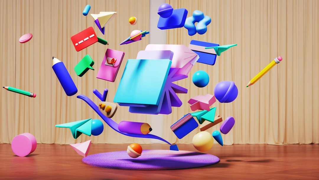 Colorful school supplies floating in a whimsical arrangement phone video editor, caption tools, beginner creator