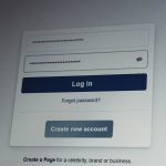 Facebook login screen with username and password fields website security, robot blocker, login form