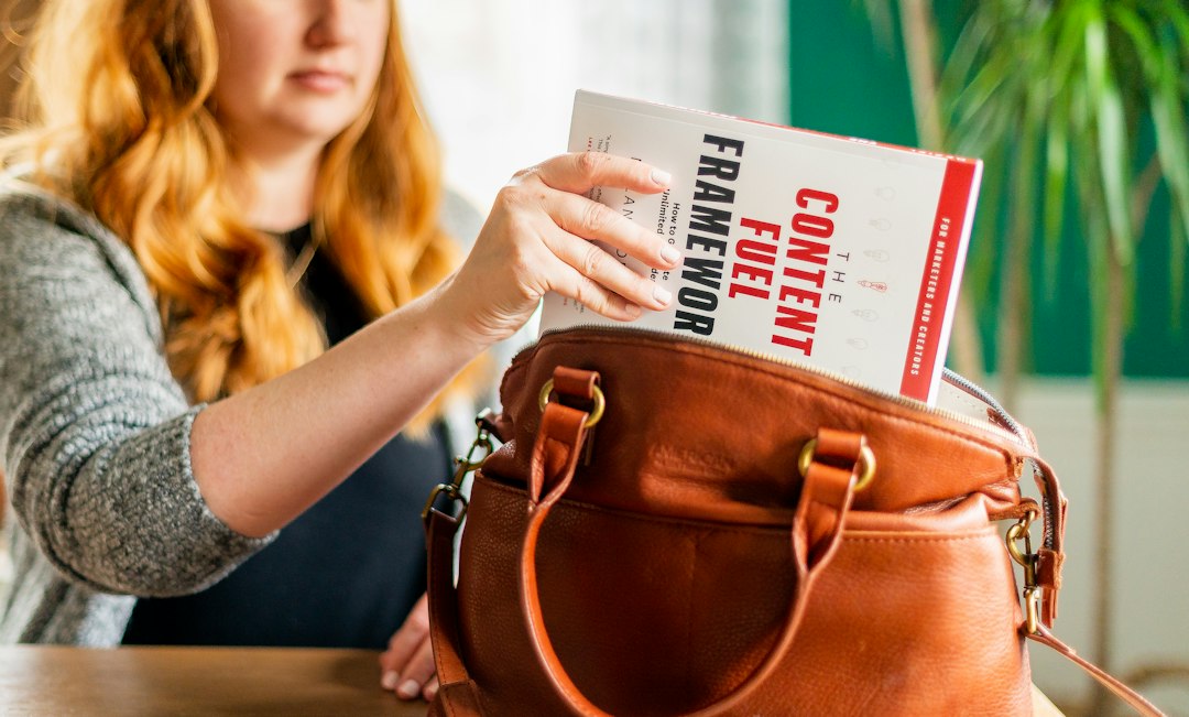 woman holding brown leather handbag sales content, buyer journey, case studies