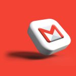 a close up of a white and red object on a red background newsletter cta button, email design, click analytics