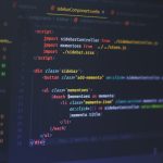 Svelte code displayed on a dark computer screen in a code editor typescript javascript code editor